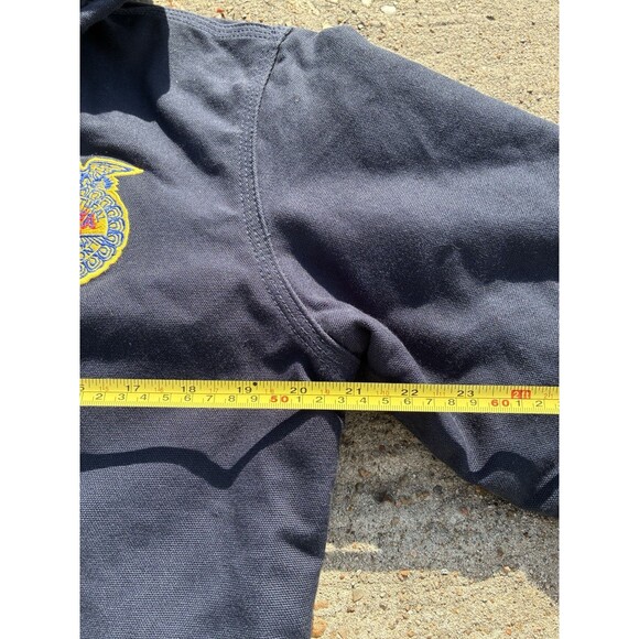 Vintage Carhartt Jacket Women’s XS (0/2) Hooded Navy Blue FFA USA Union Made - Picture 15 of 16